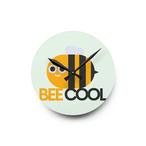 Acrylic Wall Clock - Stylish Bees Design Home Decor - Dipaliz - 8’’ × (round) - Clocks