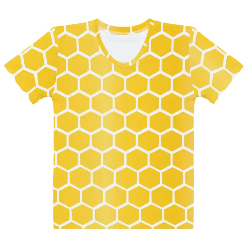 Buzzing with Style: Bee Hive Pattern Tee - Xs