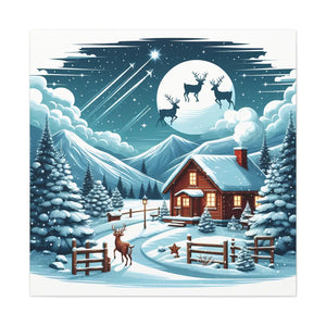 Christmas Cabin Canvas – Festive Charm Cotton - Dipaliz - Prints