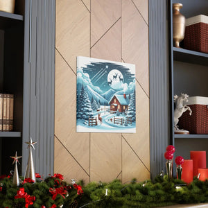Christmas Cabin Canvas – Festive Charm Cotton - Dipaliz - Prints