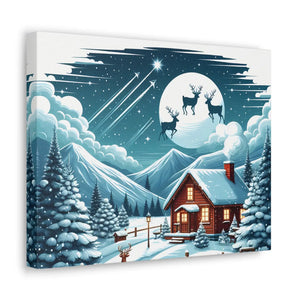 Christmas Cabin Canvas – Festive Charm Cotton - Dipaliz - Prints