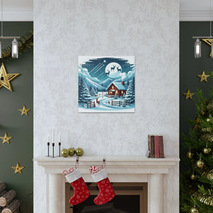 Christmas Cabin Canvas – Festive Charm Cotton - Dipaliz - Prints