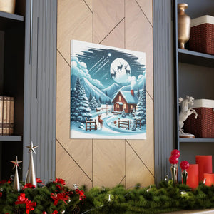 Christmas Cabin Canvas – Festive Charm Cotton - Dipaliz - Prints