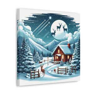 Christmas Cabin Canvas – Festive Charm Cotton - Dipaliz - Prints