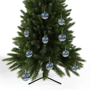 Clear Acrylic Ornaments - Winter Wonderland Holiday - Dipaliz