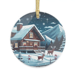 Clear Acrylic Ornaments - Winter Wonderland Holiday - Dipaliz
