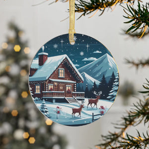 Clear Acrylic Ornaments - Winter Wonderland Holiday - Dipaliz