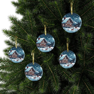 Clear Acrylic Ornaments - Winter Wonderland Holiday - Dipaliz
