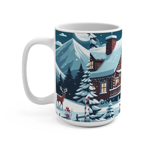 Cozy Winter Wonderland Mug - 15oz Ceramic Coffee Cup - Dipaliz - Mugs