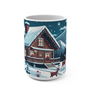 Cozy Winter Wonderland Mug - 15oz Ceramic Coffee Cup - Dipaliz - Mugs