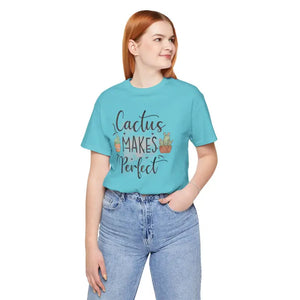 Cactus Makes Perfect Cotton Tee - Unisex Jersey T-shirt - Dipaliz - T-shirts