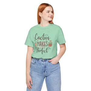 Cactus Makes Perfect Cotton Tee - Unisex Jersey T-shirt - Dipaliz - T-shirts