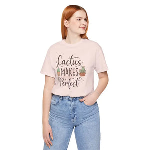 Cactus Makes Perfect Cotton Tee - Unisex Jersey T-shirt - Dipaliz - T-shirts