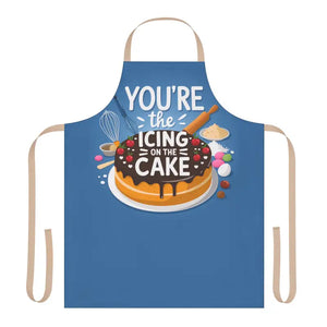Ultimate Cake Lover’s Apron - Blue Icing Design - Dipaliz - one Size / Beige - Aprons