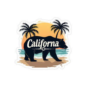 California Bear Transparent Water-resistant Vinyl Outdoor Sticker - Dipaliz - 2’’ × / Die-cut / Decorative Stickers