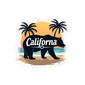 California Bear Transparent Water-resistant Vinyl Outdoor Sticker - Dipaliz - 5’’ × / Die-cut / Decorative Stickers