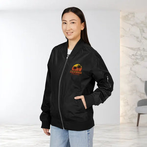 Premium California Travel Recycled Bomber Jacket - Dipaliz - Xs / Black - Jackets