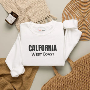 California West Coast Sweatshirt, Vintage College Crewneck Embroidered - Sweatshirts