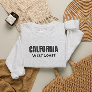 California West Coast Sweatshirt, Vintage College Crewneck Embroidered - Sweatshirts