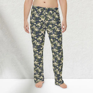 Pajamas - Pajama Pants - Camo Print Lounge Trousers - Dipaliz Xs