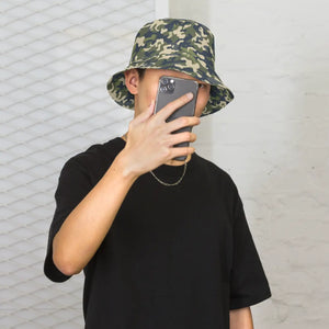 Camo Reversible Bucket Hat - Streetwear Polyester - Dipaliz - Hats