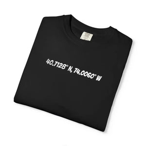 Custom Garment-dyed Tee - Special Places Coordinates - Dipaliz - T-shirts - s