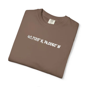 Custom Garment-dyed Tee - Special Places Coordinates - Dipaliz - T-shirts - s