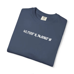 Custom Garment-dyed Tee - Special Places Coordinates - Dipaliz - T-shirts - s