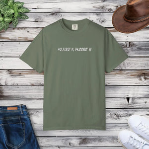 Custom Garment-dyed Tee - Special Places Coordinates - Dipaliz - T-shirts - s