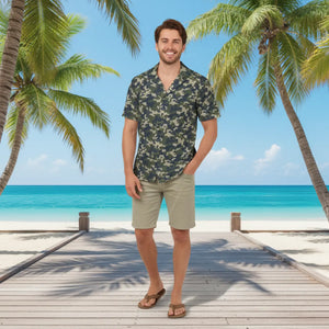 Rugged Camo Hawaiian Camp Shirt - Summer Outdoor - Dipaliz - Shirts - s