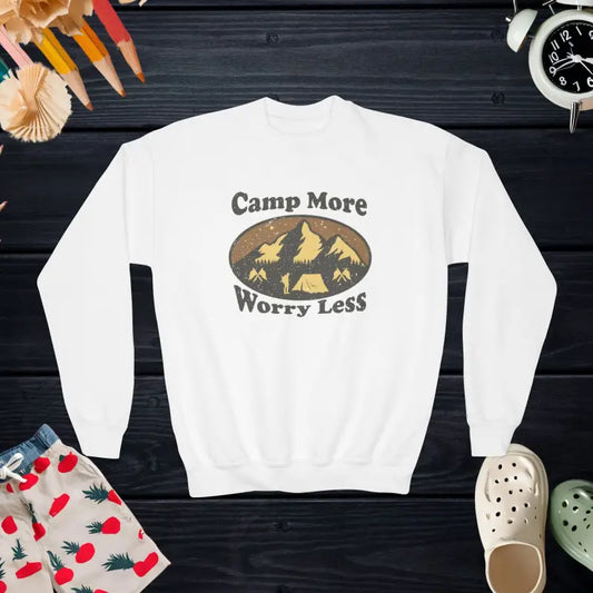 Camp More Youth Sweatshirt - Ultimate Comfort for Adventurers - White / Xs Kids Clothes