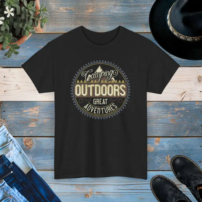 Deluxe Unisex Heavy Cotton Tee Ideal for Outdoors - Black / s T-shirt