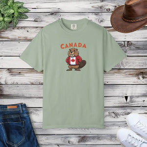 Soft Garment Dyed Canada Day T-shirt Beaver - Dipaliz - T-shirts