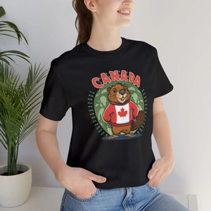 Cozy Canada Day Beaver Tee Soft Cotton Jersey - Dipaliz - T-shirts