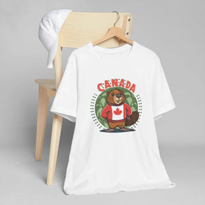 Cozy Canada Day Beaver Tee Soft Cotton Jersey - Dipaliz - T-shirts