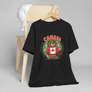 Cozy Canada Day Beaver Tee Soft Cotton Jersey - Dipaliz - T-shirts