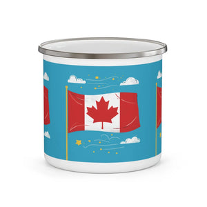 Rugged Canada Day Flag Mug - Steel Enamel Camping - Dipaliz - Mugs