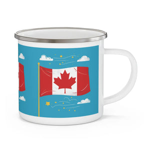 Rugged Canada Day Flag Mug - Steel Enamel Camping - Dipaliz - Mugs