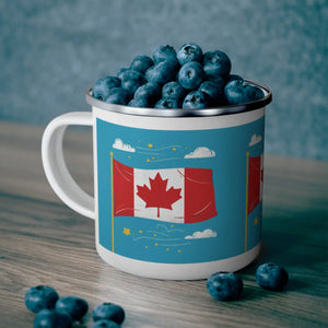 Rugged Canada Day Flag Mug - Steel Enamel Camping - Dipaliz - Mugs