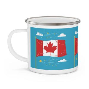 Rugged Canada Day Flag Mug - Steel Enamel Camping - Dipaliz - Mugs