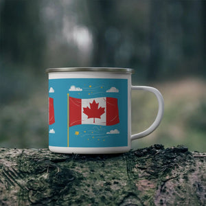 Rugged Canada Day Flag Mug - Steel Enamel Camping - Dipaliz - Mugs