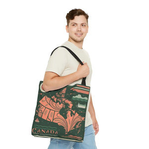Vibrant Tote Bag - Map of Canada Polyester - Dipaliz - Bags