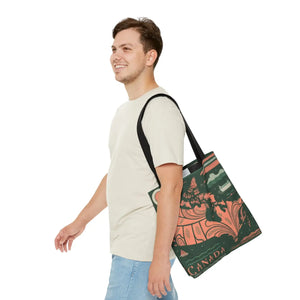 Vibrant Tote Bag - Map of Canada Polyester - Dipaliz - Bags