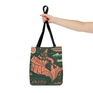 Vibrant Tote Bag - Map of Canada Polyester - Dipaliz - Bags