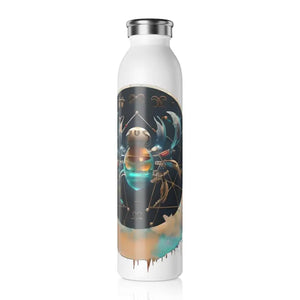 Cancer Zodiac Sign Double Walled Water Bottle - Dipaliz - 20oz / White - Kitchen & Dining