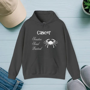 Cancer Zodiac Sign Unisex Heavy Blend™ Hooded Sweatshirt - Dark Heather / s - Hoodies