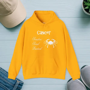 Cancer Zodiac Sign Unisex Heavy Blend™ Hooded Sweatshirt - Gold / s - Hoodies