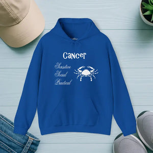 Cancer Zodiac Sign Unisex Heavy Blend™ Hooded Sweatshirt - Royal / s - Hoodies
