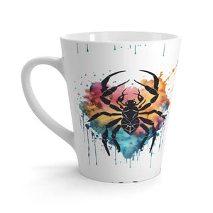 Cancer Zodiac Sign Latte Mug - Cosmic Nurturing Design - Dipaliz - 12oz - Mugs
