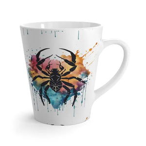 Cancer Zodiac Sign Latte Mug - Cosmic Nurturing Design - Dipaliz - 12oz - Mugs